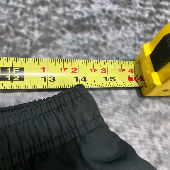 Vintage Y2K Reebok Nylon Track Pants Mens XL Black Gray Baggy Wide Leg - Picture 13 of 16